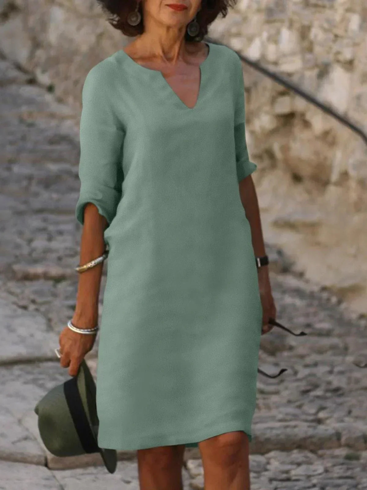 Josette™ | Elegant kjole med V-hals ✨👗