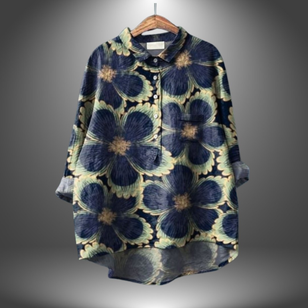 Aleidis™ -  Artigianale-bluse med blomstermønster