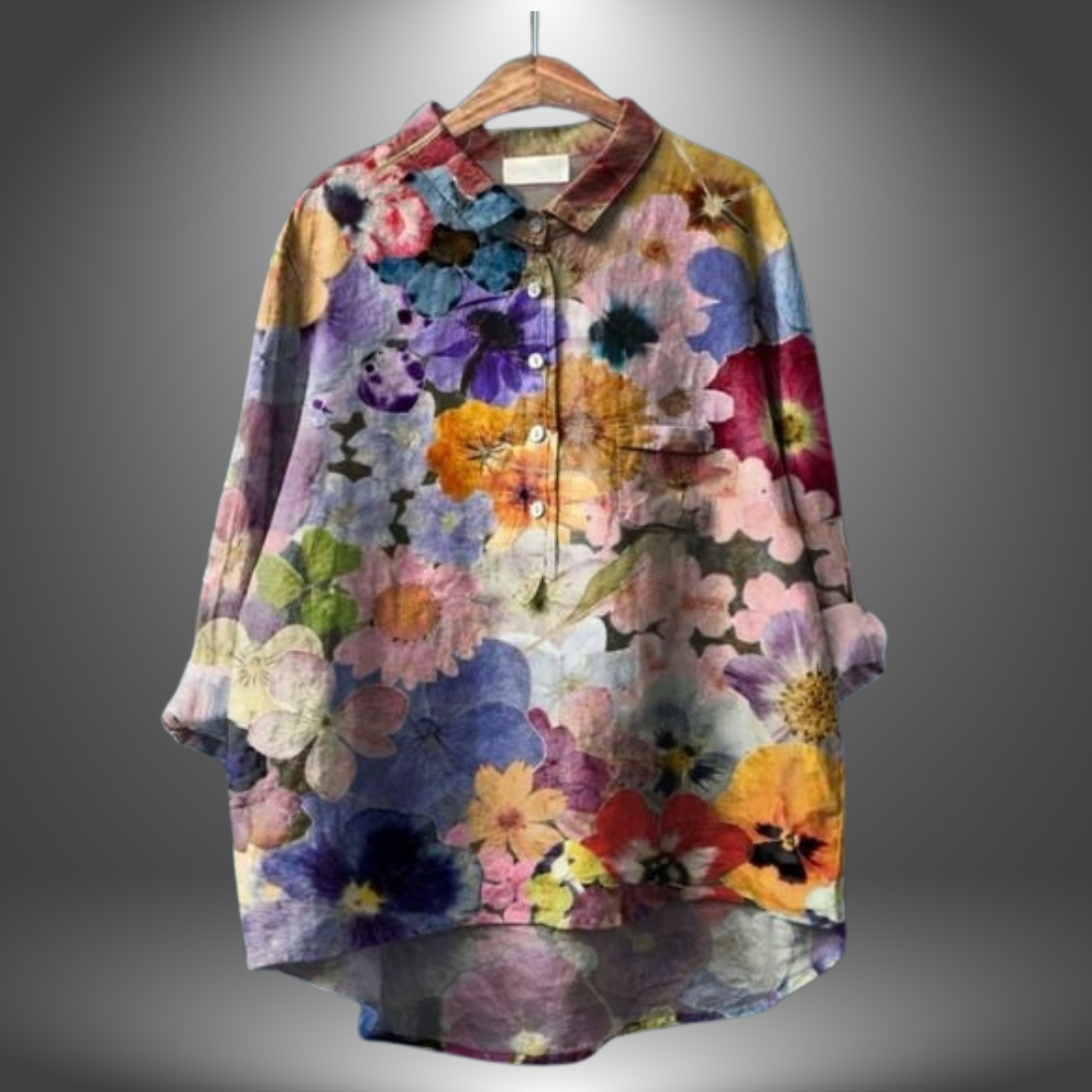 Aleidis™ -  Artigianale-bluse med blomstermønster