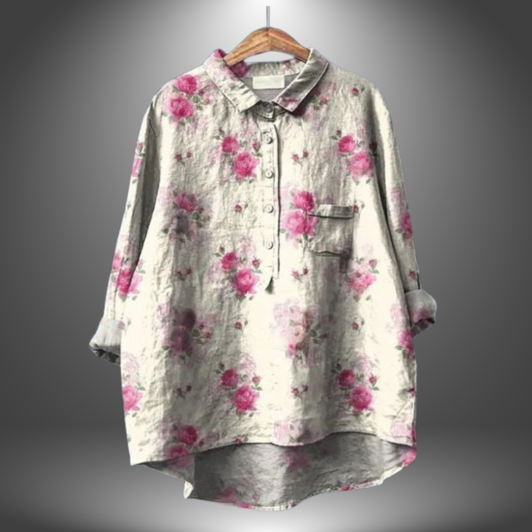 Aleidis™ -  Artigianale-bluse med blomstermønster