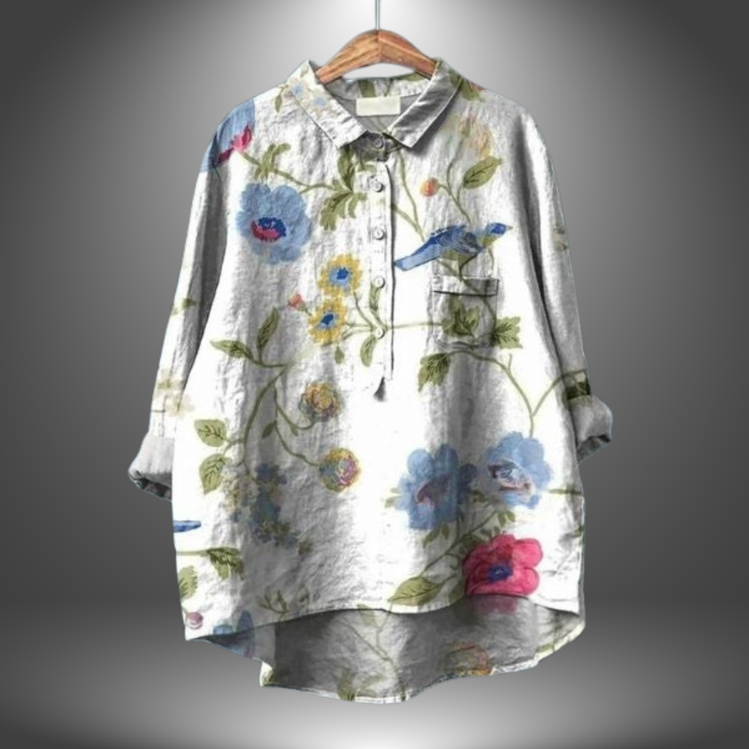 Aleidis™ -  Artigianale-bluse med blomstermønster