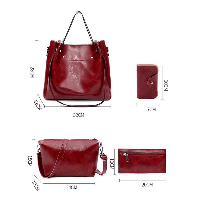 GRETA™ | SETT MED 4 VINTAGE HÅNDVESKER FOR DAMER