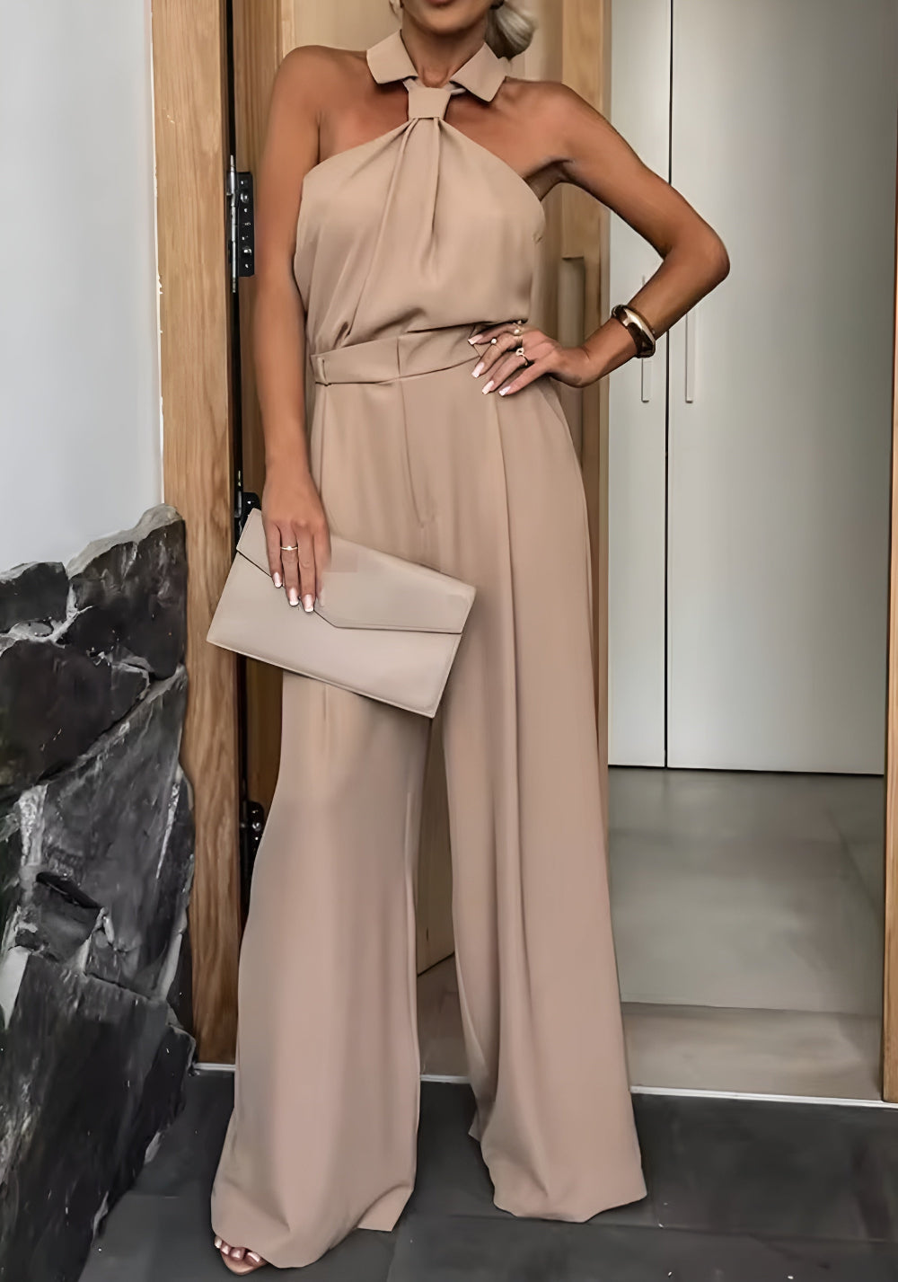 Marit™ | Stilig Jumpsuit med Vide Ben