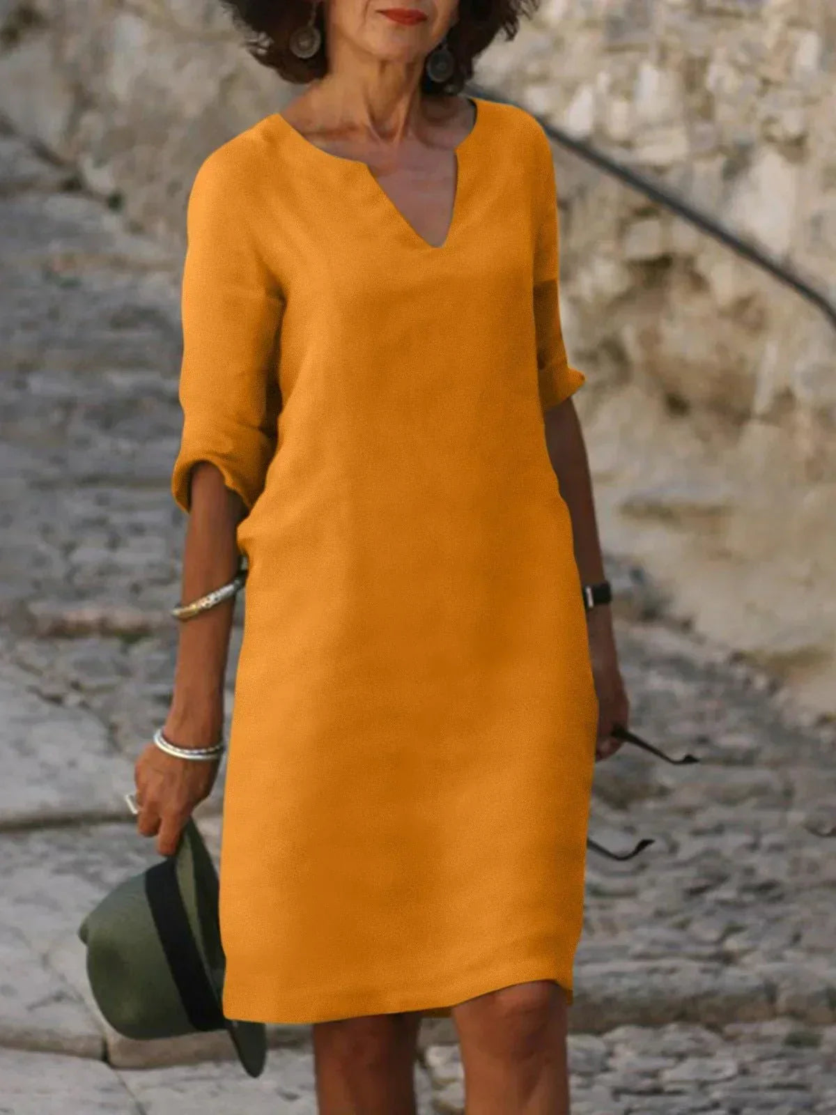 Josette™ | Elegant kjole med V-hals ✨👗