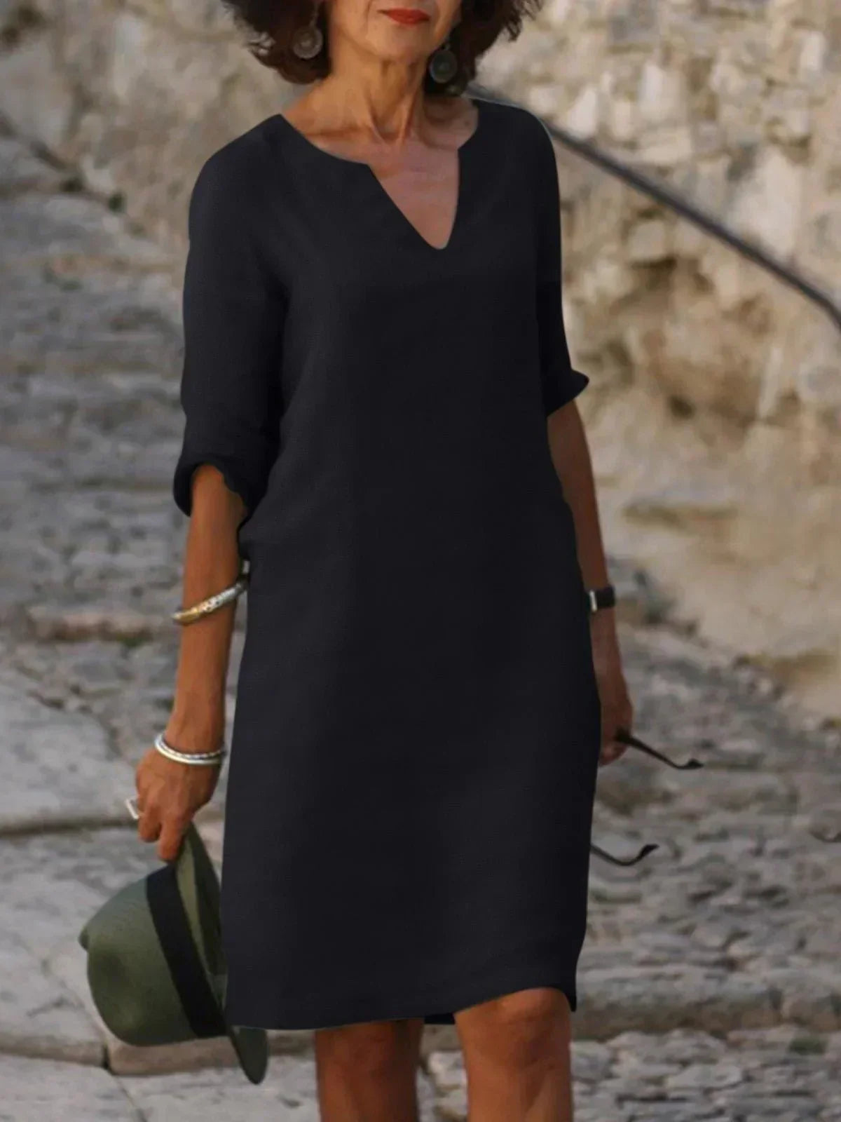 Josette™ | Elegant kjole med V-hals ✨👗