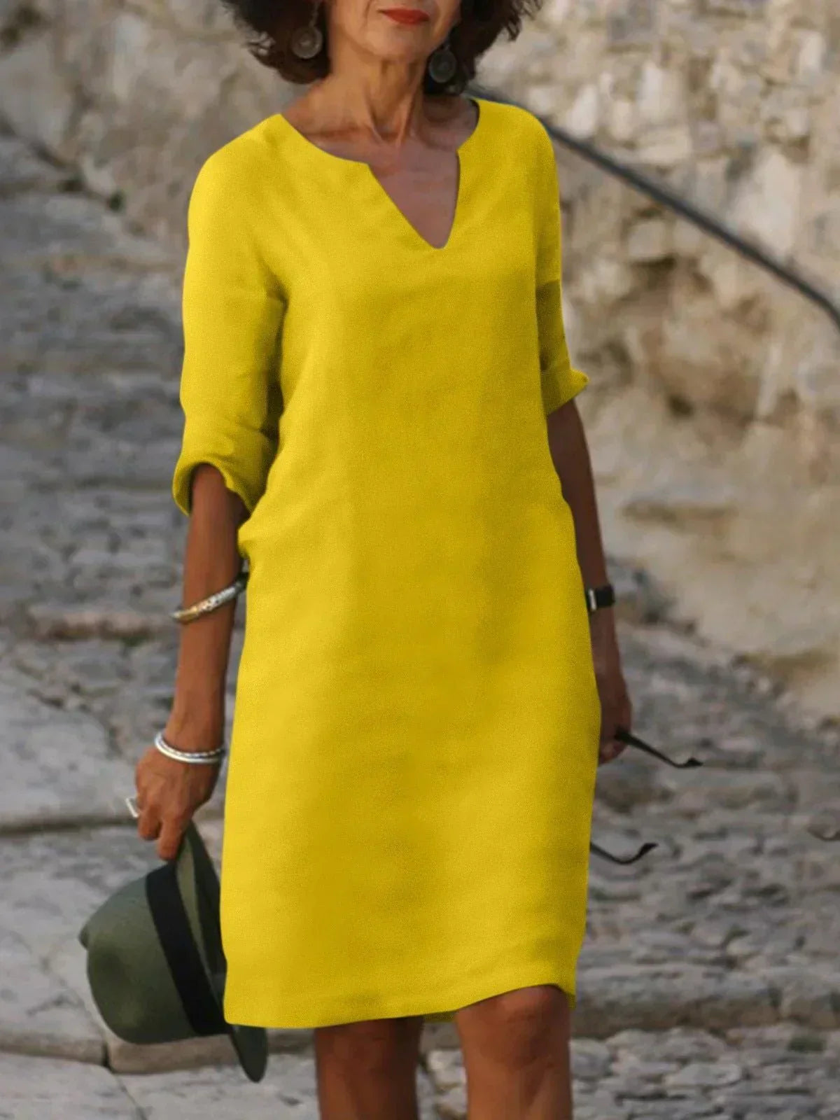 Josette™ | Elegant kjole med V-hals ✨👗