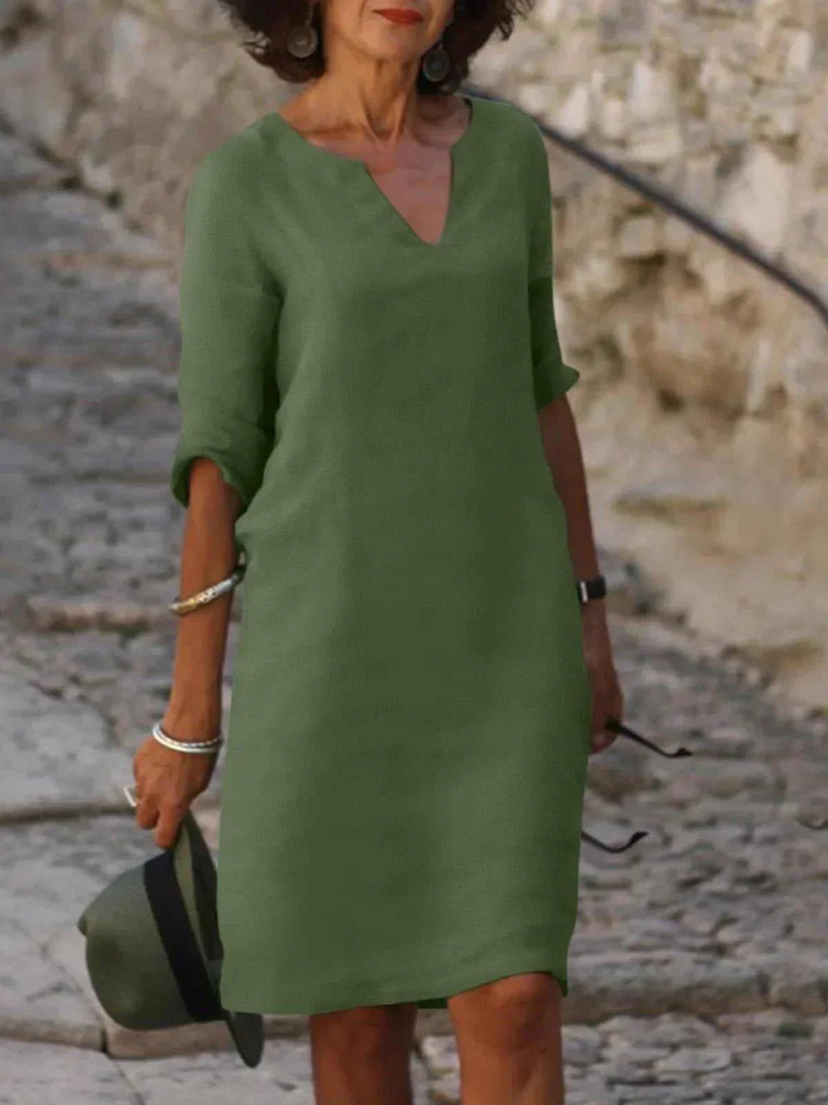Josette™ | Elegant kjole med V-hals ✨👗